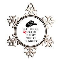 Barbecue Stain On My White Country Western Metallic Star Ornament