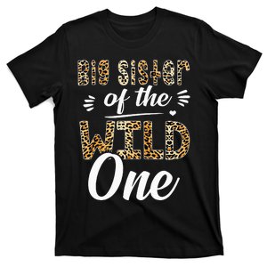 Big Sister Of The Wild One Zoo Themed 1st Birthday Party T-Shirt