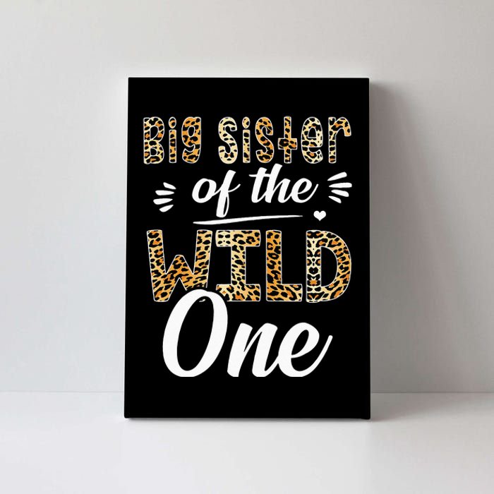 Big Sister Of The Wild One Zoo Themed 1st Birthday Party Canvas