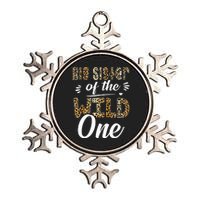 Big Sister Of The Wild One Zoo Themed 1st Birthday Party Metallic Star Ornament