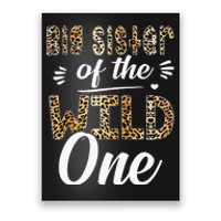 Big Sister Of The Wild One Zoo Themed 1st Birthday Party Poster