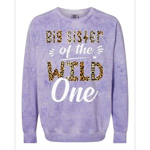 Big Sister Of The Wild One Zoo Themed 1stBirthday Party Colorblast Crewneck Sweatshirt