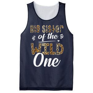 Big Sister Of The Wild One Zoo Themed 1stBirthday Party Mesh Reversible Basketball Jersey Tank