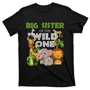 Big Sister Of the Wild One Zoo Birthday 1st Safari Jungle T-Shirt