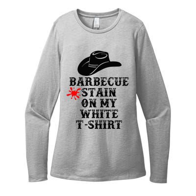 Barbecue Stain On My White Country Western Womens CVC Long Sleeve Shirt