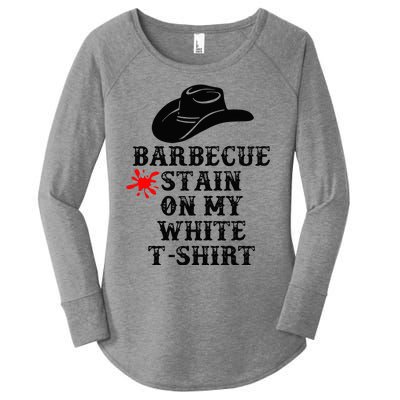 Barbecue Stain On My White Country Western Women's Perfect Tri Tunic Long Sleeve Shirt