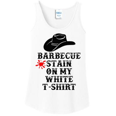 Barbecue Stain On My White Country Western Ladies Essential Tank