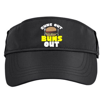 Barbeque Suns Out Buns Out Bbq Burger Barbeque Gift Adult Drive Performance Visor