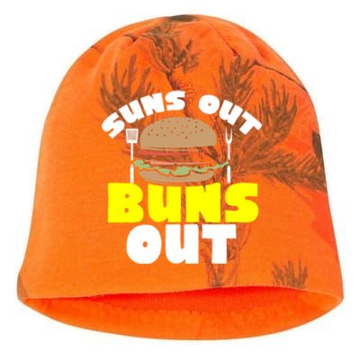 Barbeque Suns Out Buns Out Bbq Burger Barbeque Gift Kati - Camo Knit Beanie