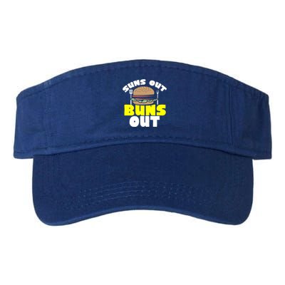 Barbeque Suns Out Buns Out Bbq Burger Barbeque Gift Valucap Bio-Washed Visor