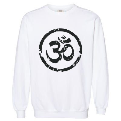 Buddhist Symbol Om Cool Buddhism Yoga Tao Zen Men Women Garment-Dyed Sweatshirt