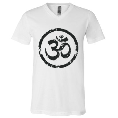 Buddhist Symbol Om Cool Buddhism Yoga Tao Zen Men Women V-Neck T-Shirt