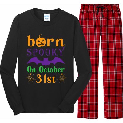 Born Spooky On Halloween October 31 Birthday Party Long Sleeve Pajama Set