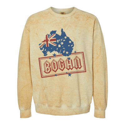 Bogan Stamp Of Approval Aussie Colorblast Crewneck Sweatshirt