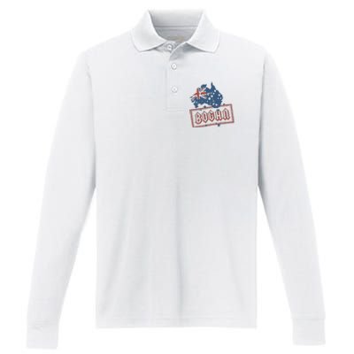 Bogan Stamp Of Approval Aussie Performance Long Sleeve Polo