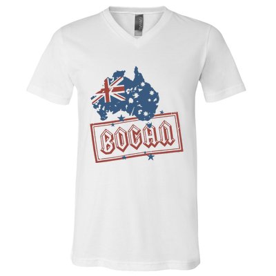 Bogan Stamp Of Approval Aussie V-Neck T-Shirt