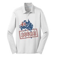 Bogan Stamp Of Approval Aussie Silk Touch Performance Long Sleeve Polo