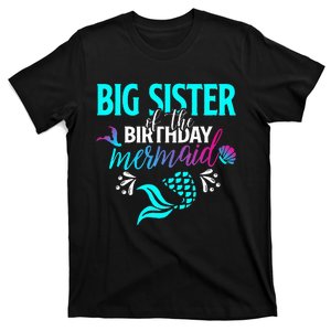 Big Sister Of The Birthday Mermaid Matching Family T-Shirt