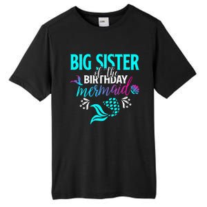 Big Sister Of The Birthday Mermaid Matching Family Tall Fusion ChromaSoft Performance T-Shirt