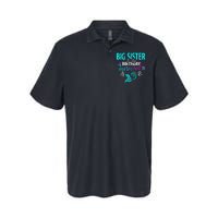 Big Sister Of The Birthday Mermaid Matching Family Softstyle Adult Sport Polo