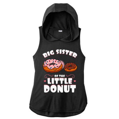 Big Sister Of The Little Donut Gender Reveal Baby Shower Ladies PosiCharge Tri-Blend Wicking Draft Hoodie Tank