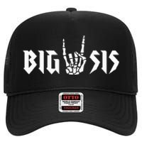 Big Sis Of The Bad Two The Bone Birthday 2 Year Old Birthday High Crown Mesh Back Trucker Hat