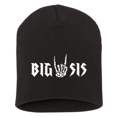 Big Sis Of The Bad Two The Bone Birthday 2 Year Old Birthday Short Acrylic Beanie