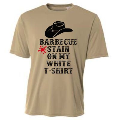 Barbecue Stain On My White Country Western Cooling Performance Crew T-Shirt