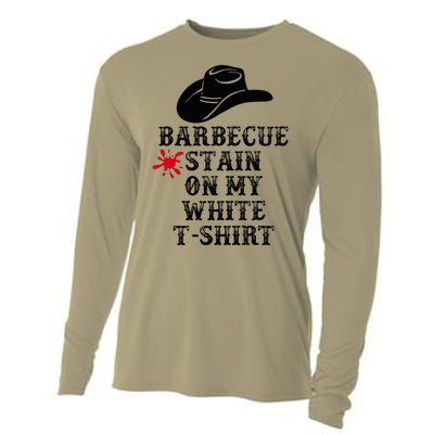 Barbecue Stain On My White Country Western Cooling Performance Long Sleeve Crew