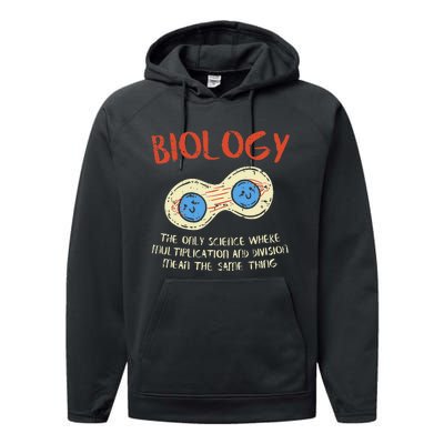 Biology Study Organism Genetics Science Microbiologist Performance Fleece Hoodie