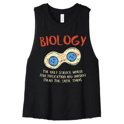 Biology Study Organism Genetics Science Microbiologist Women's Racerback Cropped Tank