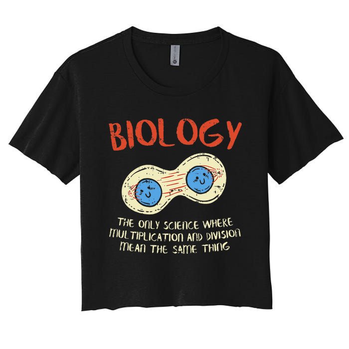 Biology Study Organism Genetics Science Microbiologist Women's Crop Top Tee