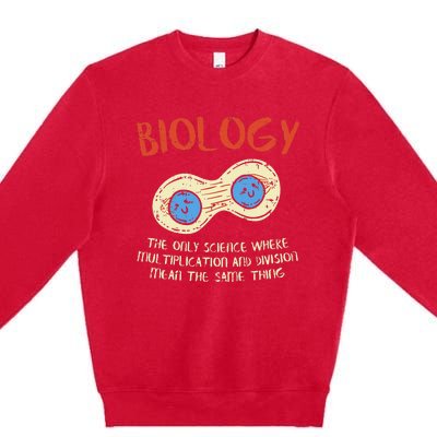 Biology Study Organism Genetics Science Microbiologist Premium Crewneck Sweatshirt