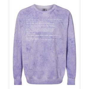 BSOD Computer Error Blue Screen Of Death Colorblast Crewneck Sweatshirt