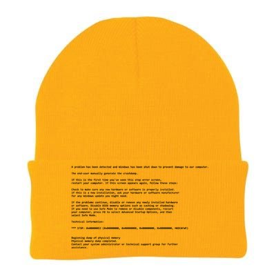 BSOD Computer Error Blue Screen Of Death Knit Cap Winter Beanie