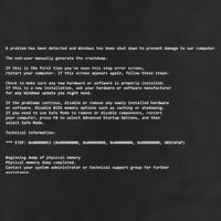 BSOD Computer Error Blue Screen Of Death Garment-Dyed Fleece Hoodie