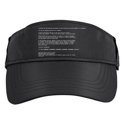 BSOD Computer Error Blue Screen Of Death Adult Drive Performance Visor