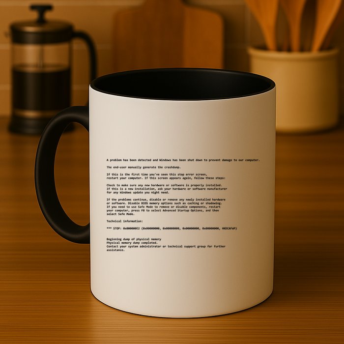 BSOD Computer Error Blue Screen Of Death Mug