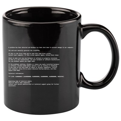 BSOD Computer Error Blue Screen Of Death 11oz C Handle Ceramic Mug
