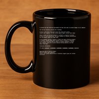 BSOD Computer Error Blue Screen Of Death 11oz C Handle Ceramic Mug