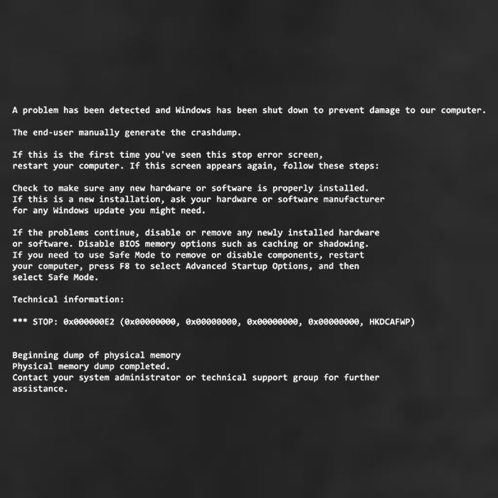BSOD Computer Error Blue Screen Of Death Crop Fleece Hoodie