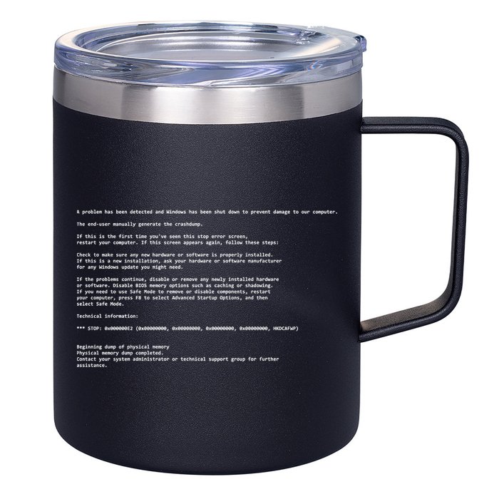 BSOD Computer Error Blue Screen Of Death 12oz Stainless Steel Coffee Mug