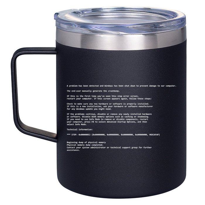 BSOD Computer Error Blue Screen Of Death 12oz Stainless Steel Coffee Mug