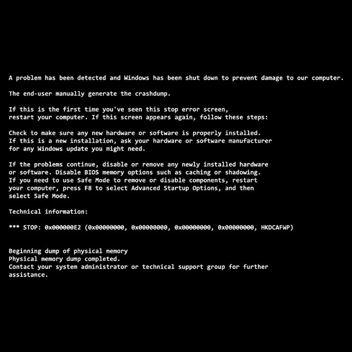 BSOD Computer Error Blue Screen Of Death Cooling Performance Long Sleeve Crew