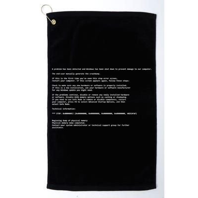BSOD Computer Error Blue Screen Of Death Golf Towel