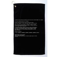 BSOD Computer Error Blue Screen Of Death Golf Towel