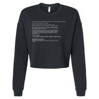 BSOD Computer Error Blue Screen Of Death Cropped Pullover Crew