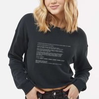 BSOD Computer Error Blue Screen Of Death Cropped Pullover Crew