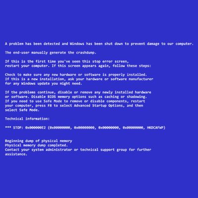 BSOD Computer Error Blue Screen Of Death T-Shirt