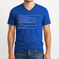 BSOD Computer Error Blue Screen Of Death V-Neck T-Shirt